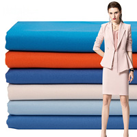 Tissu de costume en poly-spandex extensible dans les quatre sens, résistant aux plis, toucher lisse, pour blazers de bureau et pantalons habillés pour femmes, provenant de Chine