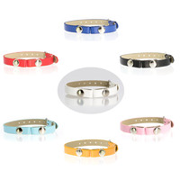 Bracelet diffuseur d'huiles essentielles en forme de fleur de lotus 25MM, bracelet en PU, 7 couleurs au choix
