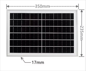 แผงโซลาร์เซลล์แบบโมโนคริสตัลไลน์สีดำทั้งหมด กำลังไฟต่ำ 10w 20w 30w 40w สำหรับใช้ในครัวเรือน ขายส่ง แรงดัน 16V - Product Image 3