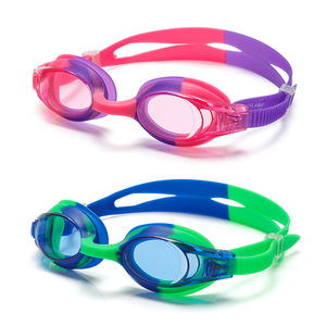 Gafas de natación WAVE para niños, de silicona, antivaho, con lente de policarbonato, máscara de natación de una pieza - Product Image 1