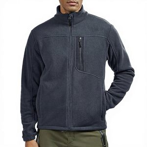 Men's Casual High Quality Windproof Breathable Quick Dry Zipper Polar <b>Fleece</b> Jacket OEM Service Custom Colors Plus Size Stand - Product Image 1