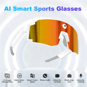 Gafas <span class=keywords><strong>de</strong></span> Sol Inteligentes con Cámara Deportiva OEM al por Mayor, Video 8MP 1080P, Audio <span class=keywords><strong>de</strong></span> Oído Abierto 5.4, Asistente <span class=keywords><strong>de</strong></span> Voz IA, para Ciclismo - Product Image 3