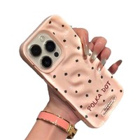 Coque de téléphone portable Fashion Dots English pour iPhone 16 Plus 15 17 Air 13 Pro Max, motif froissé, coque arrière, fabrication usine