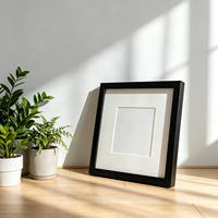 Juego de 6 marcos de fotos clásicos PEALSN de 8x10 para exhibir fotos de 5x7 con paspartú o 8x10 sin paspartú, acabado en madera negra para mesa