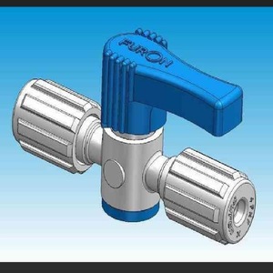Vanne à diaphragme pneumatique Furon 1/4 pouce pour usage industriel - Product Image 1