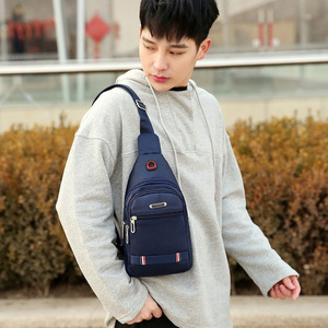 Men's Chest Bag Oxford Cloth Waterproof Multi Compartment Crossbody For Sports Travel Casual Wear - Product Image 3
