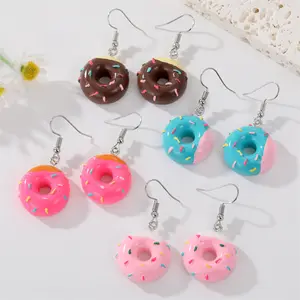 Boucles d'oreilles donuts créatives et mignonnes pour filles