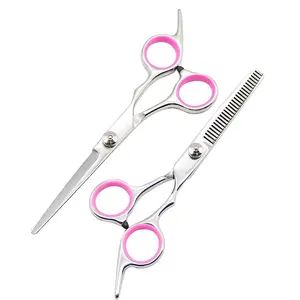 Professional Stainless Steel A Pair Hair Cutting Scissors +Thinning Scissors Hairdressing Barber Scissors High Quality Shears