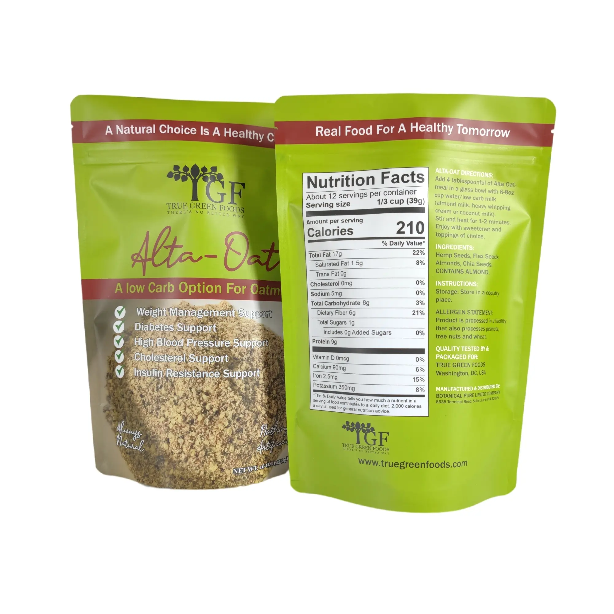 Logotipo personalizado Air Tight Foil Stand up Grain Granola Cereal Cornmea Aveia Embalagem Sacos Embalagem De Alimentos Embalagem De Doces Brancos Matte