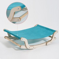 Hamac en bois massif de haute qualité confortable chat Shaker lit nid quatre saisons confortable hamac chaise de roche pour animaux de compagnie