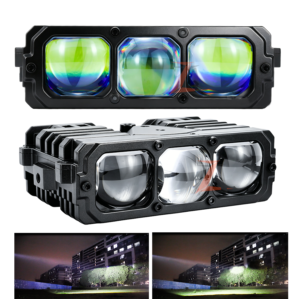 High Beam 80000Lm 12V 160W 3 Led Laser Bi-Led Projector Lens Fog Work Light External Auxiliary Lights Off-Road Vehicle Truck