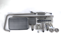 Ensemble de robinet de douche thermostatique simple piano carré en aluminium poli Chrome affichage numérique Pause classique jets de Massage multiples