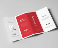 Prix usine Double Face Pliable Livret Dépliant Impression Personnalisée 4 Plis Papier DL Brochure Maquette Imprimer Flyer
