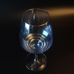 Gold Rimmed Wine <b>Glasses</b> Handblown <b>Glass</b> Stemware Set Elegant Bell Shape for Party Banquet Wedding Bar - Product Image 5