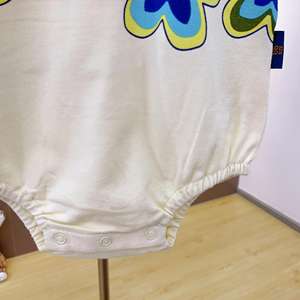 Combinaison pour bébé nouveau-né en coton à manches courtes imprimée pour bébés, vente en gros - Product Image 4