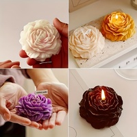 Pfingstrosen-Kerzen-Silikonform 3D Pfingstrosen-Design DIY Duftkerzenform für Familienfeiern, Hochzeiten und Partys