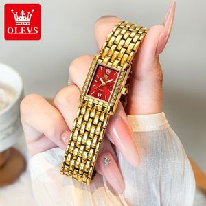 OLEVS 3700 Styles à Succès Personnalisables OEM avec Logo, Bracelets en Acier Inoxydable, Diamant, Carrée, Multicolore, Élégante Montre à Quartz pour <span class=keywords><strong>Femme</strong></span> - Product Image 5