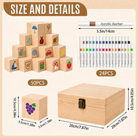 Ensemble de blocs en bois à personnaliser pour la signature des invités de la fête prénatale, boîte cadeau, décoration de fête