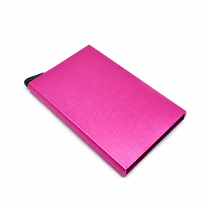 Cartera delgada de aluminio con protección RFID y logotipo personalizado, tarjetero automático con sistema pop-up, estuche metálico para tarjetas de crédito para hombres y mujeres - Product Image 1