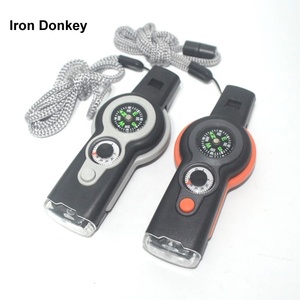 IRONDONKEY all'aperto 7-in-1 multifunzionale sopravvivenza fischietto bussola termometro SOS emergenza ad alta frequenza fischio - Product Image 4