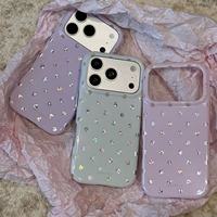 Casing HP IMD Round Edge Cream White Green Polka Dot Anti-Drop untuk iPhone 17 Pro Max