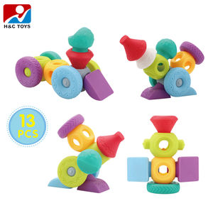 <span class=keywords><strong>Puzzle</strong></span> per bambini che costruisce <span class=keywords><strong>colla</strong></span> morbida arte matematica educazione creatività blocchi set di 13 pz silicone soft play blocchi - Product Image 2