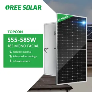Oree Solar Panel 2023 Hot Selling Bifacial Solar Panel 555W 560W 570W 580W Commercial European Market Mono Solar Panel