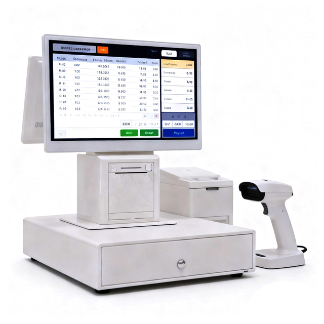 11.6 15.6 Inch Android POS Terminal Cash Register POS Machine Cashier Device All in One Pos Systems with Printer Scanner Drawer