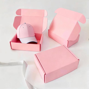 Custom Printed pink Corrugated Paper Shipping Boxes with Logo Matt Lamination and Embossing Handling - Product Image 5