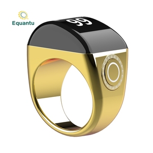 Anneau intelligent QB702 en alliage de <span class=keywords><strong>zinc</strong></span> AMOLED, contrôlé par application, avec compteur, alarme, surveillance du sommeil, compatible iOS, IP68, pour musulmans - Product Image 3