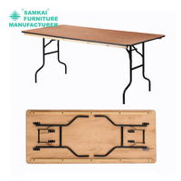 SK-ZDZ-A002 langlebige rechteckige klappbare Bankett Tisch laminiert Top 48x24x30 Zoll für Veranstaltungen