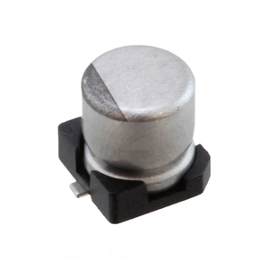 Condensateur SMD à montage en surface, canal fabricant, 10 µF UCM1H100MCL6GS, CAP ALUM 10UF 20% 50V - Product Image 1