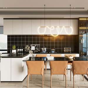 SANTOPOVA Yiwu Small Designs Black Melamine High Gloss Red Pantry Kitchen <b>Cabinets</b> Lowes Use for Sale - Product Image 3