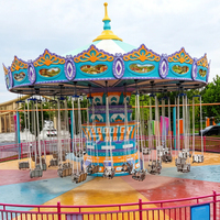 Manèges de fête foraine CE, manège Wave Swinger pour parc d'attractions extérieur, 36 places, manèges Flying Chair à vendre