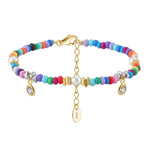 Women's HR Bohemian Trendy Oval Cut Freshwater <b>Shell</b> Pearl <b>Bracelet</b> Elegant Multicolor Glass Beaded Handmade Gift Jewelry - Product Image 4