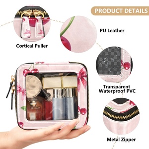 Custom Cartoon Girl <b>Makeup</b> Vanity Bag Cosmetic <b>Case</b> Travel Portable <b>Makeup</b> Storage Semi-Travel PVC Cosmetic Bags Zipper Closure - Product Image 4