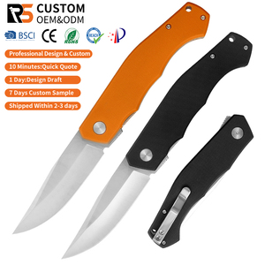 Cuchillo Plegable Táctico de Supervivencia EDC con Hoja de Acero 8cr14 y Mango G10, Personalizable OEM, para Camping - Product Image 1