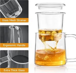 Hot Selling Borosilicate Glass Tea Pot Heat Resistant Glass Kettle <b>Teapot</b> with Removable Infuser - Product Image 2