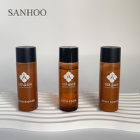SANHOO 5 étoiles fournitures taille bouteille hôtel commodités ensemble de toilette personnalisé cheveux shampooing et revitalisant jetable