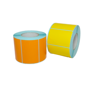Étiquettes thermiques écologiques imperméables de couleur personnalisée, autocollantes, avec code-barres, formes rectangulaires, étiquettes thermiques directes