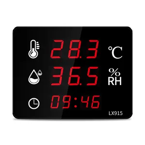 Display temperatur dan kelembapan pabrik digital disp digital layar besar untuk rumah kaca apotek Loo LX915