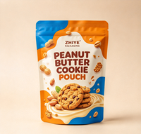 Sachet Doypack imprimé en PE de qualité alimentaire refermable avec fermeture éclair et logo personnalisé pour aliments pour bébés et gâteaux