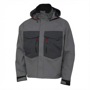 Veste de pêche imperméable et respirante pour homme, imprimée, isolée, coupe-vent, avec capuche amovible, décontractée, pour le camping, logo personnalisé - Product Image 1