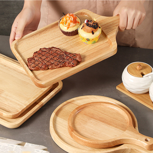 Tagliere in Legno Spesso per Cucina, Vassoio per Servire Formaggi, Salumi, Bistecche, Pizza e Pane, con Manico - Product Image 3