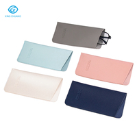 Étui à lunettes en cuir PU multicolore, souple et portable, pour la protection des lunettes et le rangement des lunettes de soleil, vente en gros