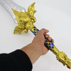 Épée de la <span class=keywords><strong>Garde</strong></span> Royale <span class=keywords><strong>du</strong></span> <span class=keywords><strong>Roi</strong></span> <span class=keywords><strong>Lion</strong></span> WOW en gros, en PU souple bleu et or, jouet d'imitation pour enfants, épée de cosplay - Product Image 2