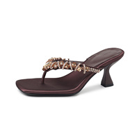 Mules à talon chaton pour femme, à bout carré, avec strass en cristal multi-coupes et bride unique, pour mariage, rendez-vous galant et soirée en club