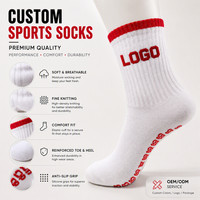 Chaussettes de sport personnalisées en jacquard pour hommes et femmes, respirantes, rembourrées, confortables, antidérapantes