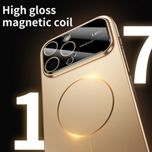 Custodia di lusso Ultra sottile per telefono magnetico opaco per <span class=keywords><strong>iPhone</strong></span> <span class=keywords><strong>12</strong></span> 13 14 15 16 Pro Max <span class=keywords><strong>con</strong></span> pellicola protettiva antiurto - Product Image 4