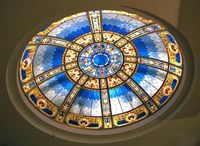 Plaque de vitrail personnalisée en verre peint, style victorien, mosaïque européenne, verre artistique coloré pour église, pour dôme de toit plat, vente en gros